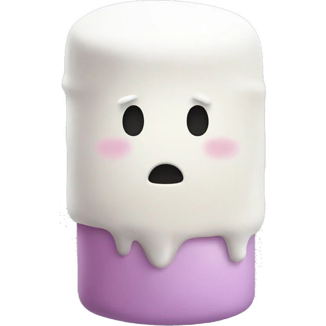 marshmallow no face emoji