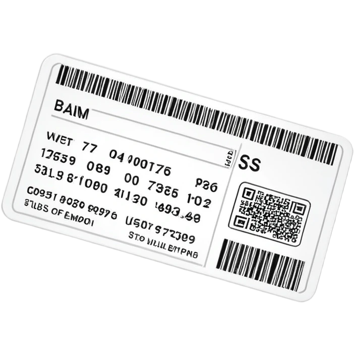 Boarding pass with barcode emoji