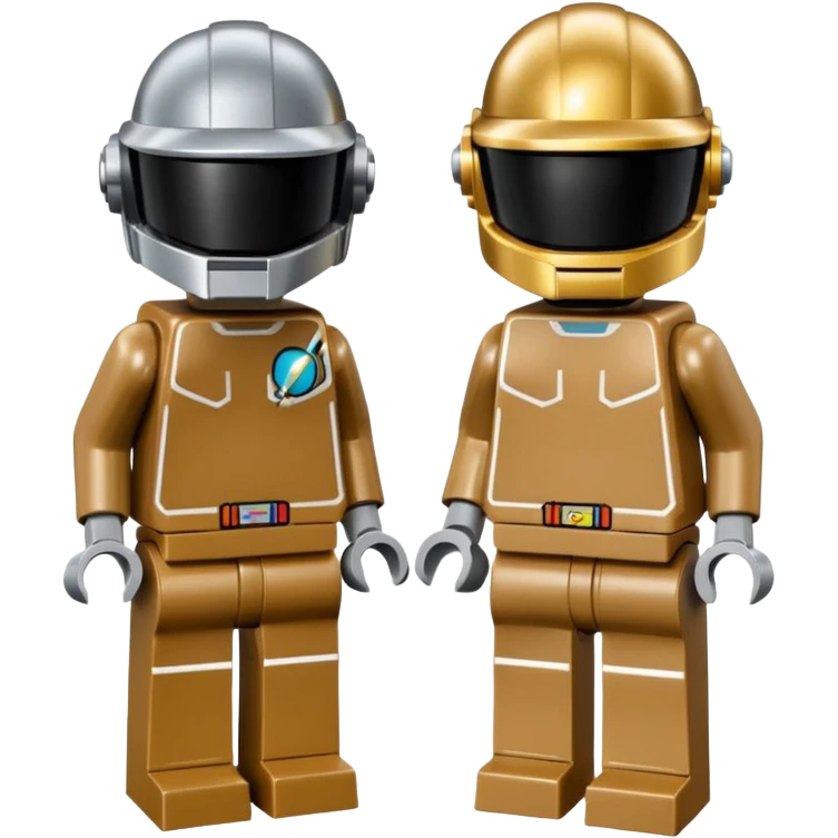 Daft punk in lego mini fig style. With their own outfit emoji