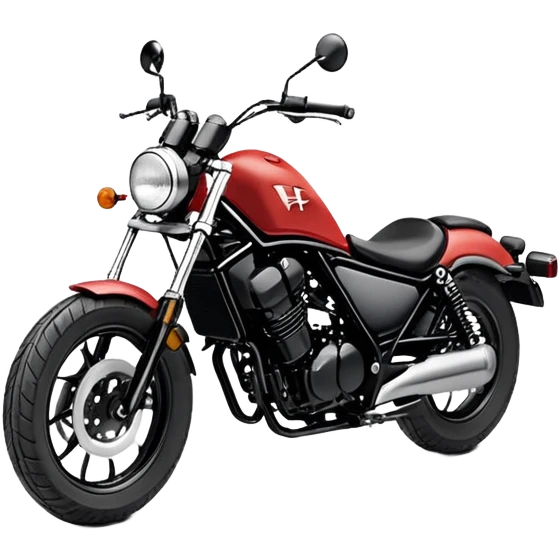 Байкер с белым шлемом на мотоцикле Honda Rebel 300 emoji