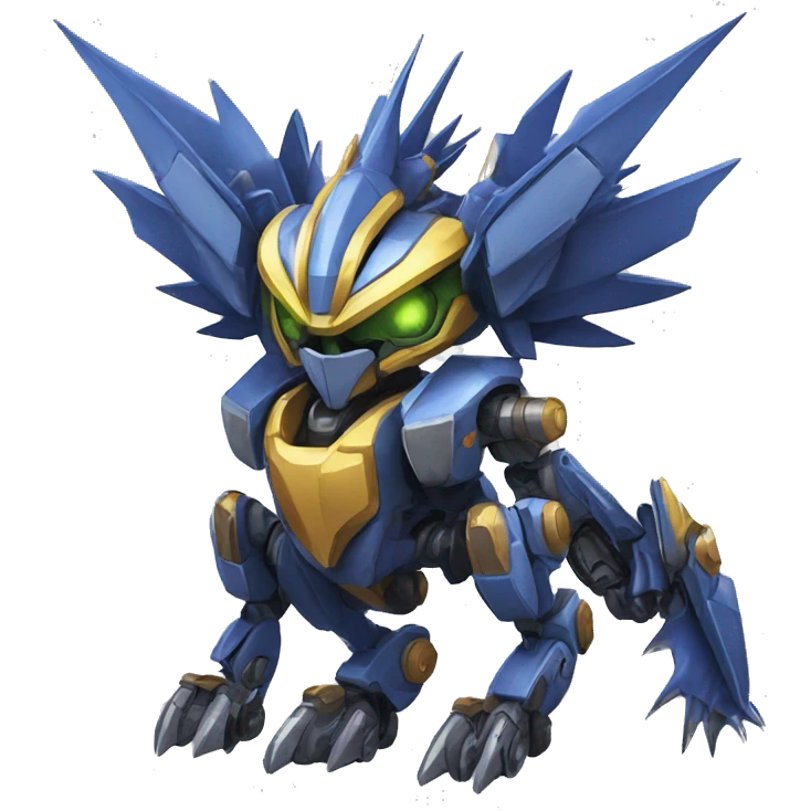Spiky Medabot-Raptor-Dragon-Mecha emoji