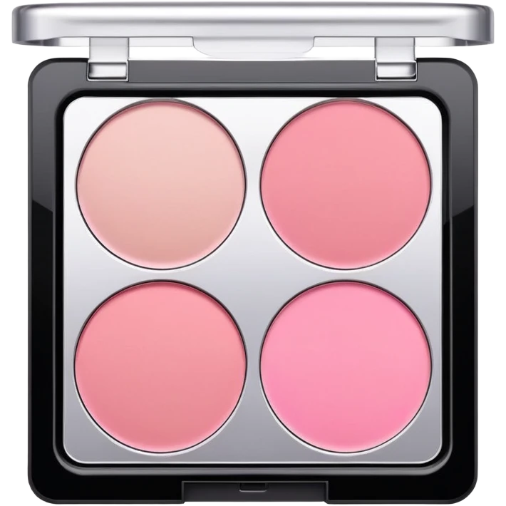 Black square shaped pink blusher compact makeup emoji