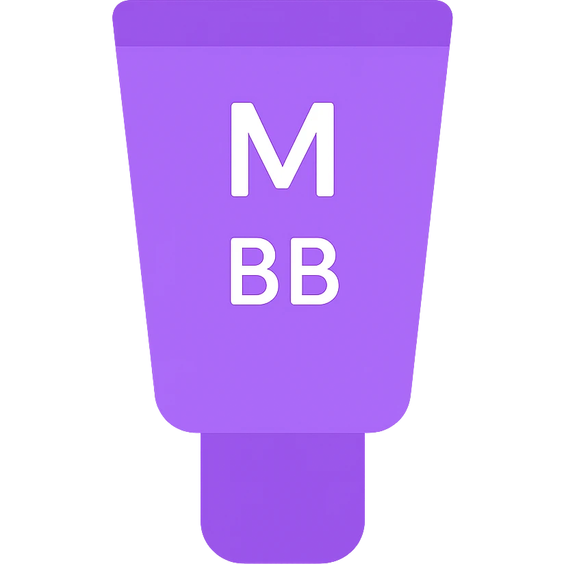 minimal flat icon of a purple Missha BB cream tube on a white background emoji