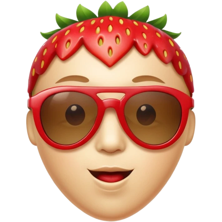 Fruit with Sunglasses, strawberry emoji