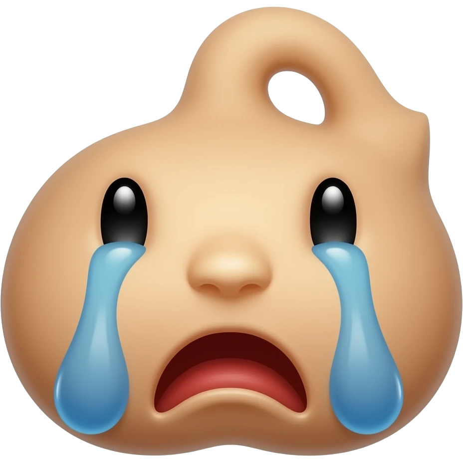 Butthole crying emoji