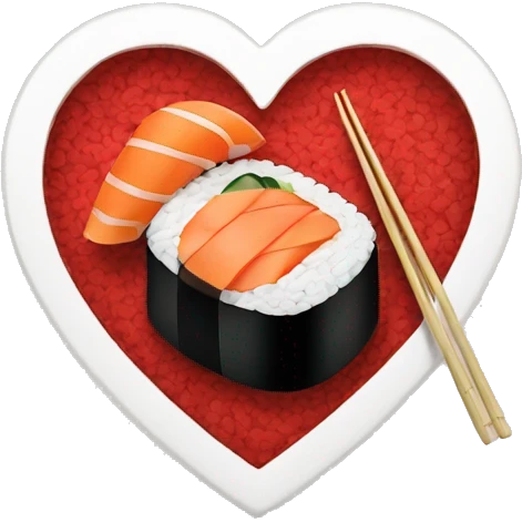 sushi heart emoji