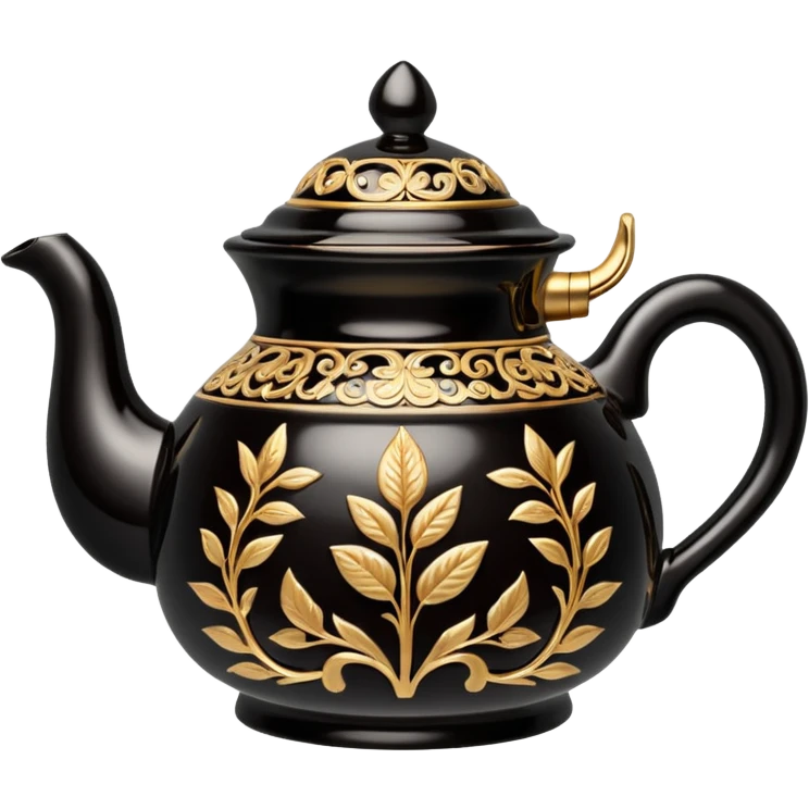 Black tea pot  emoji