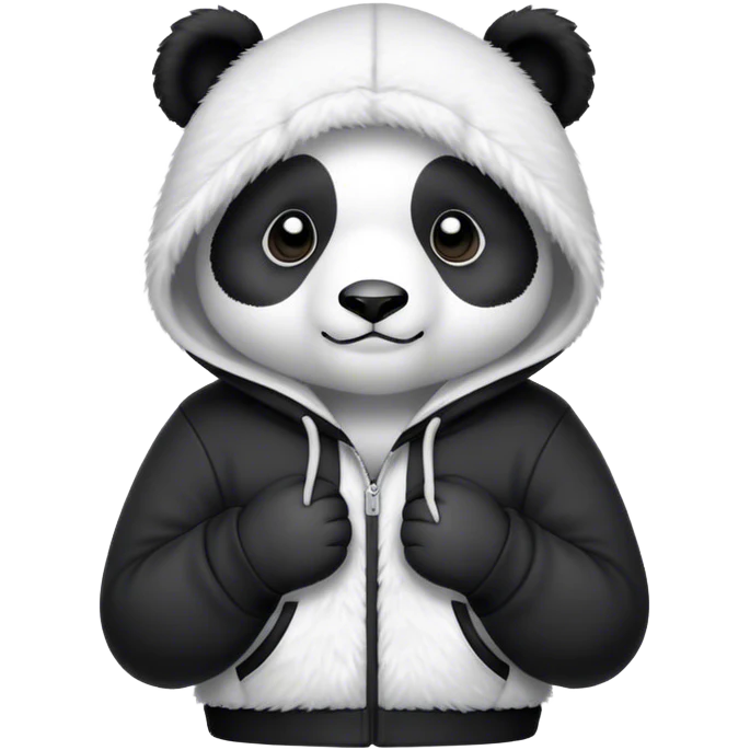 Panda with hoodie emoji