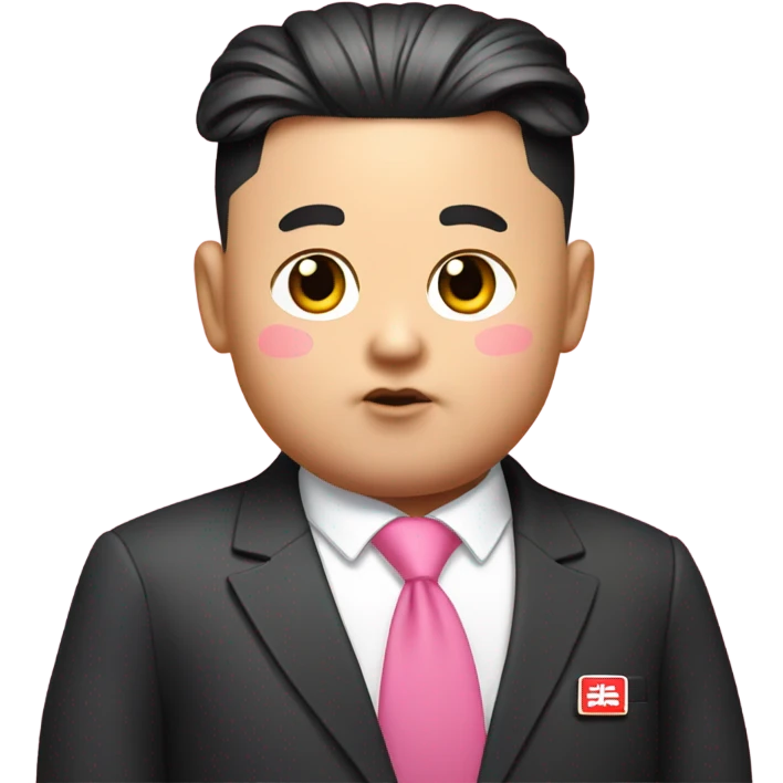 kim jung un pink bows in hair emoji