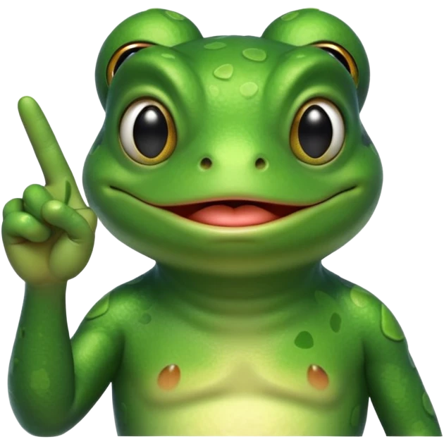 Frog with middle finger up emoji