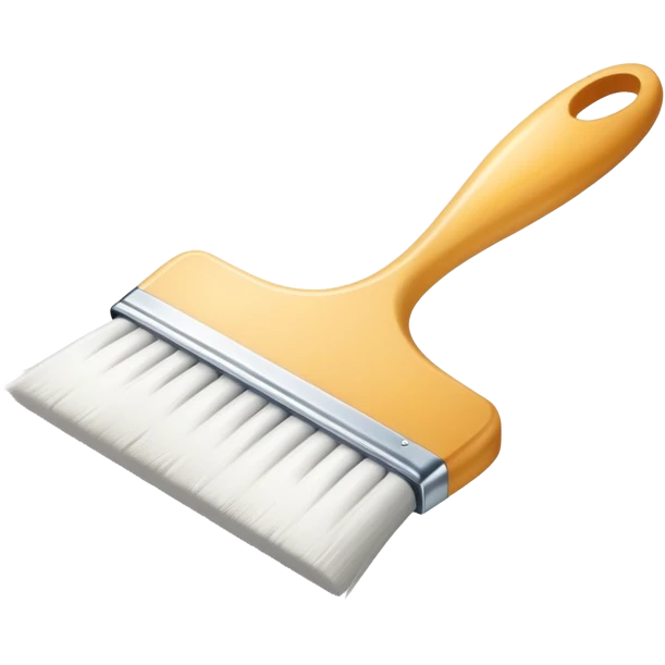 The wide brush for the wall is white emoji