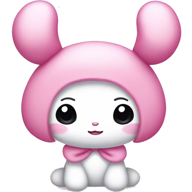 Sanrio my melody with pink ears cute emoji