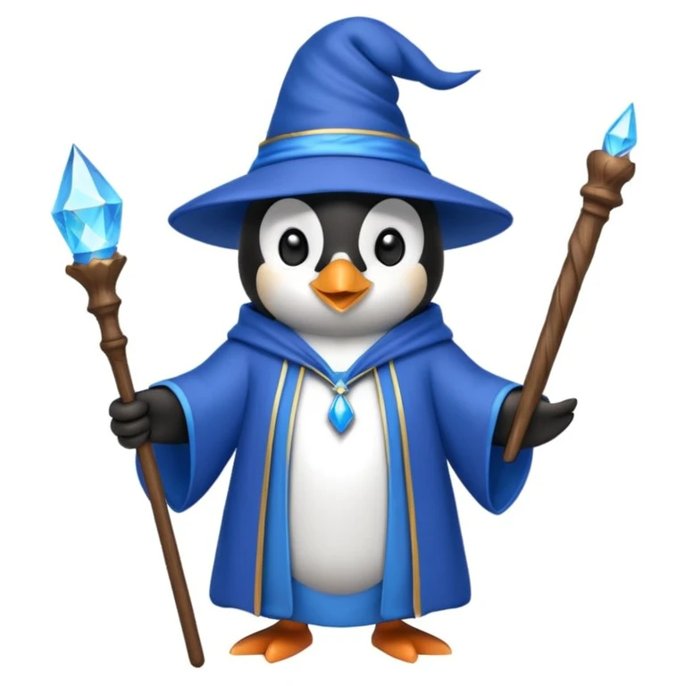 Penguin Wizard emoji
