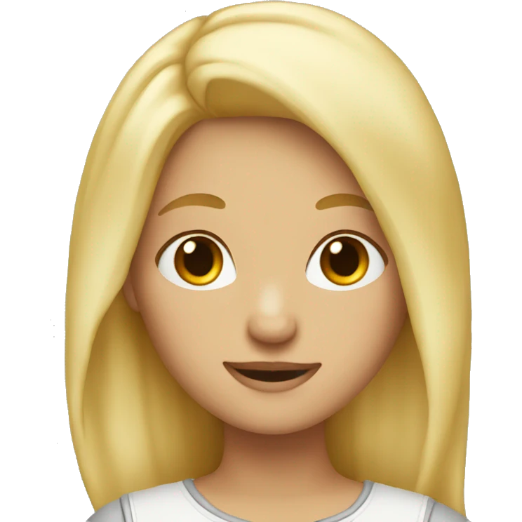 A Girl with blonde hair in her 20th emoji