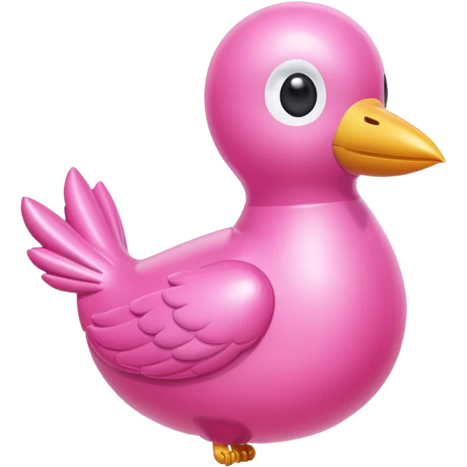pink inflatable bird balloon emoji
