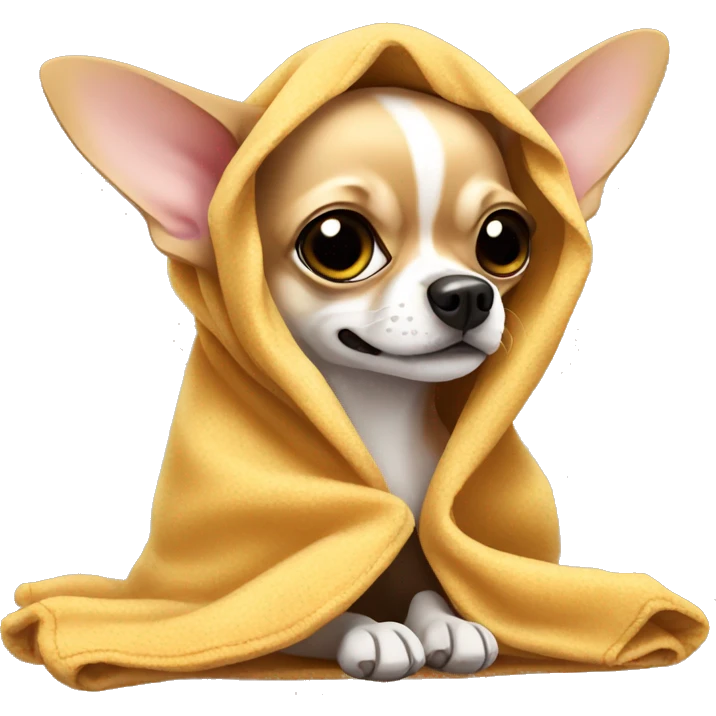 Chihuahua under blanket  emoji