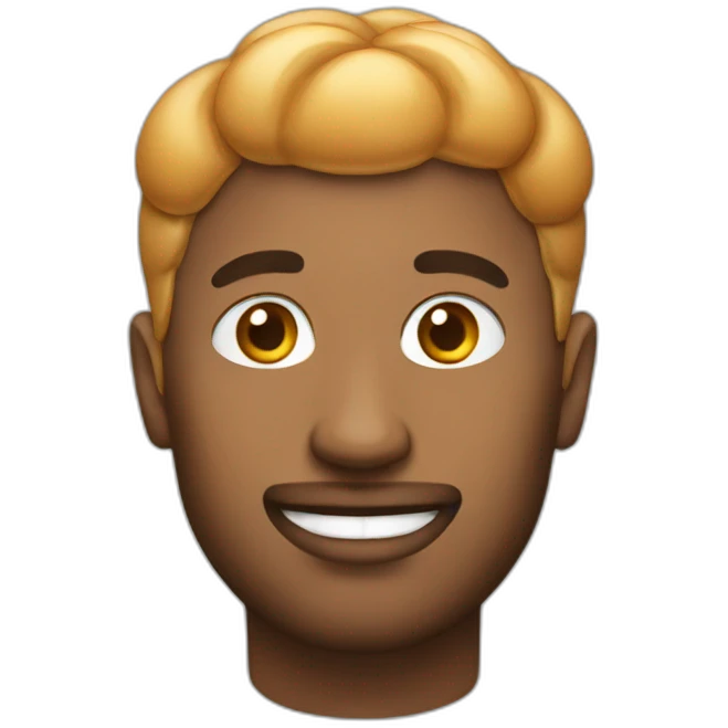 man with brioche head emoji