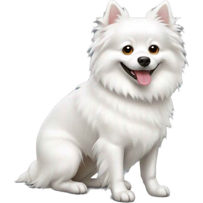 white spitz dog emoji