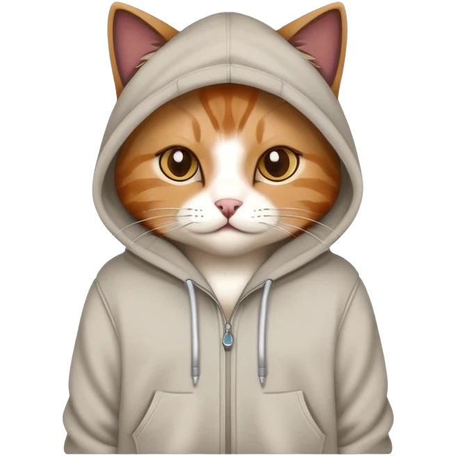 cat wearing hoodie  emoji