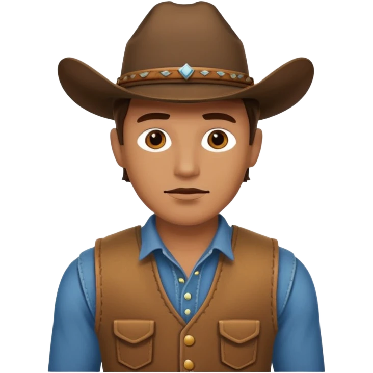 hatless cowboy emoji
