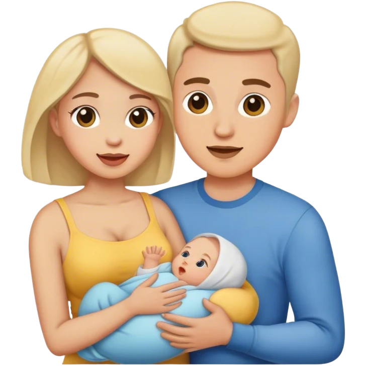 Couple making a baby emoji