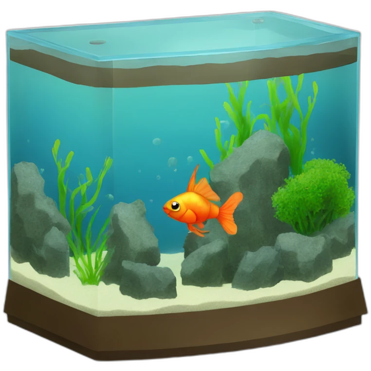 aquascaping fish tank with shrimps emoji