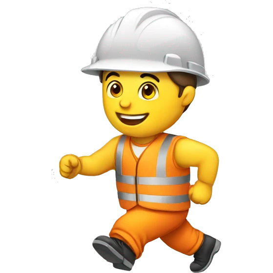 a builder running emoji