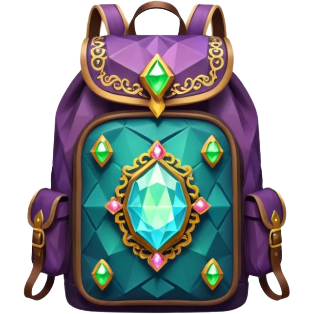 fantasy magic backpackk emoji low poly  emoji