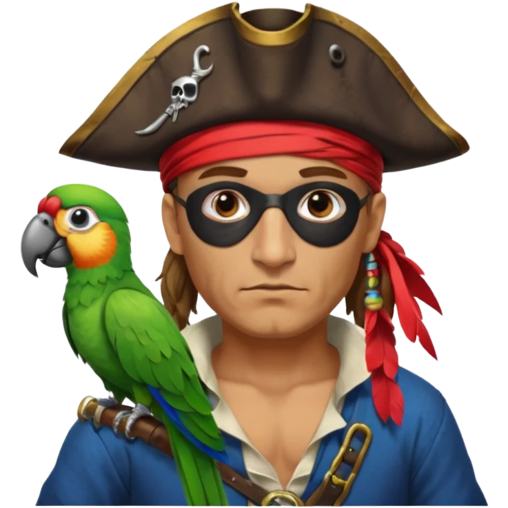 pirate and parrot emoji