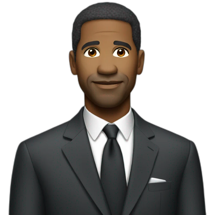 actor Denzel Washington wearing suit emoji