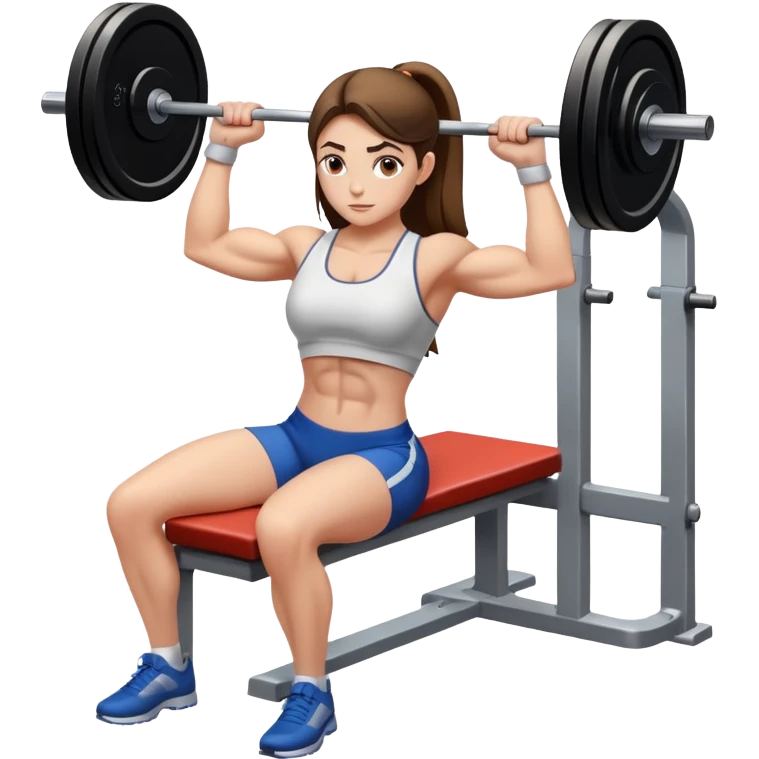 Girl bench pressing  emoji