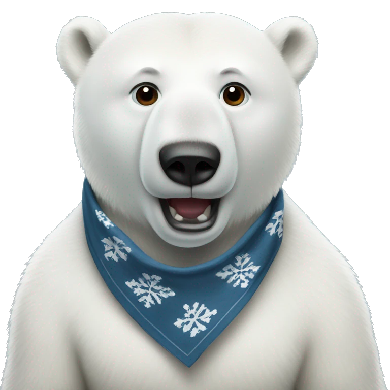 polar bear with a bandanna  emoji