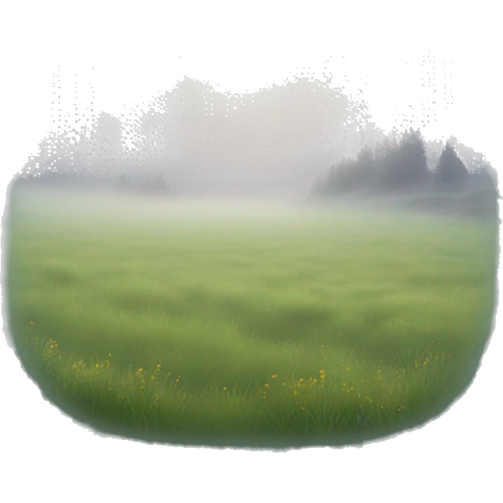 Fog blanketing a meadow emoji