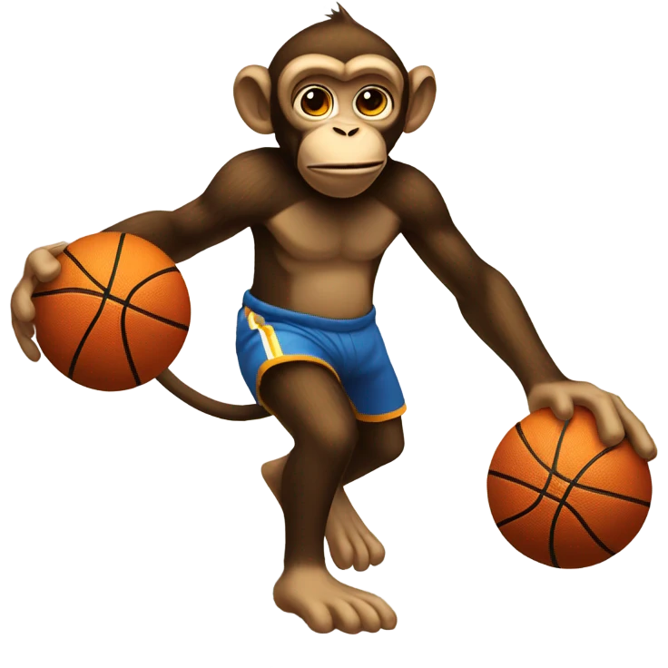 Monkey playing basketball  emoji