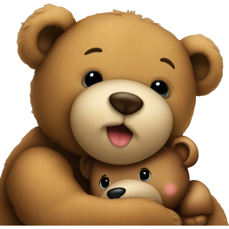 teddy bear kissing another teddy bear emoji
