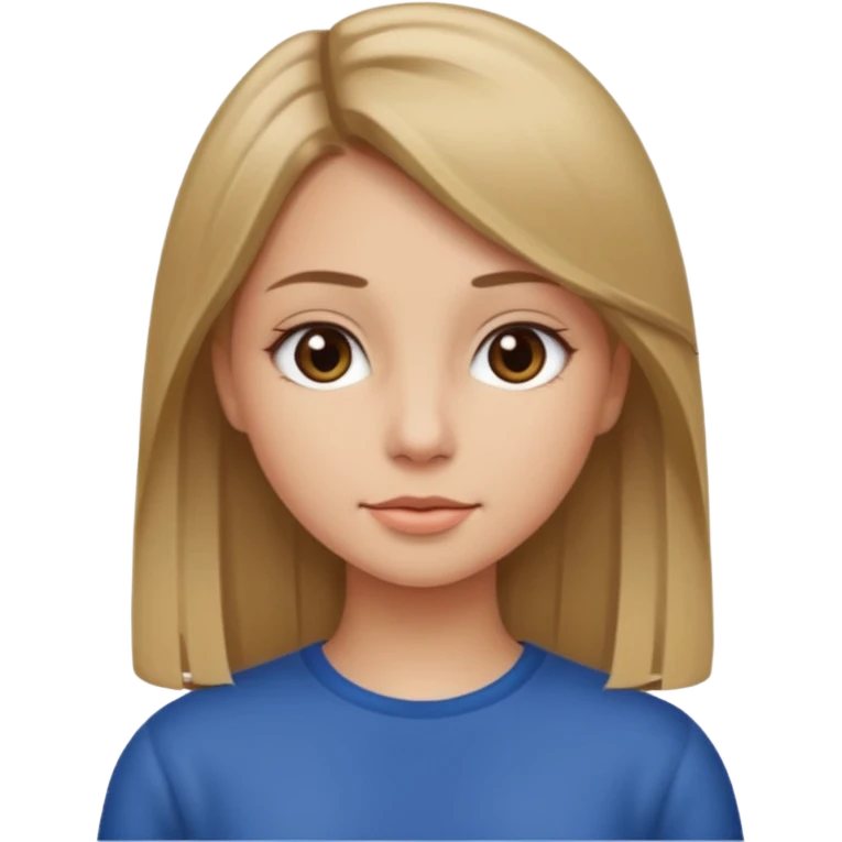 girl w dark blonde straight hair  emoji