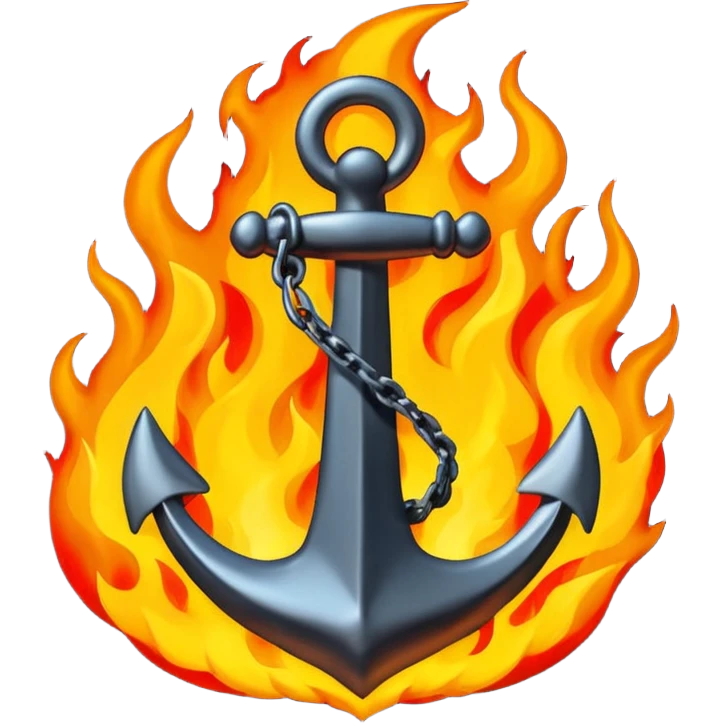Anchor and fire emoji