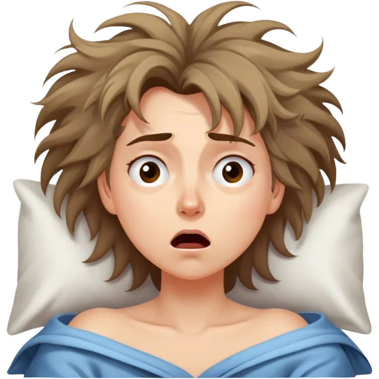 Cinematic Funny Aurora Portrait Emoji, Looking confused as she wakes up, hair a complete mess, blinking sleepily, the struggle of waking up beautifully captured in a hilarious yet endearing moment! emoji