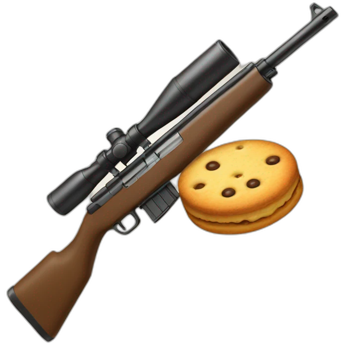 Biscuits avec fusil emoji