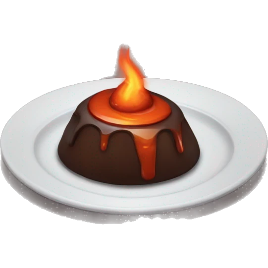 Lava cake  emoji