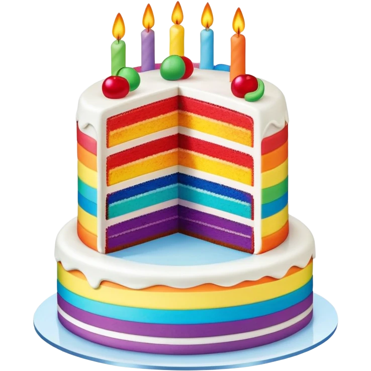 Rainbow cake emoji
