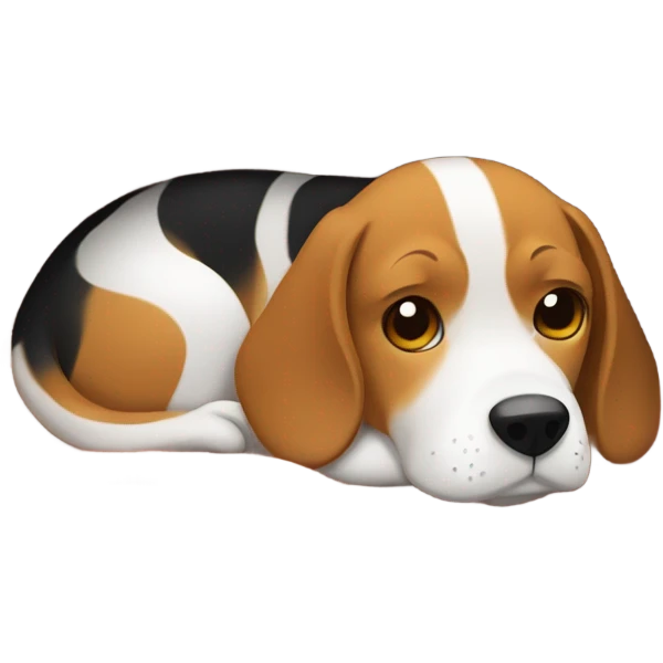 Beagle under warm plaid blanket emoji