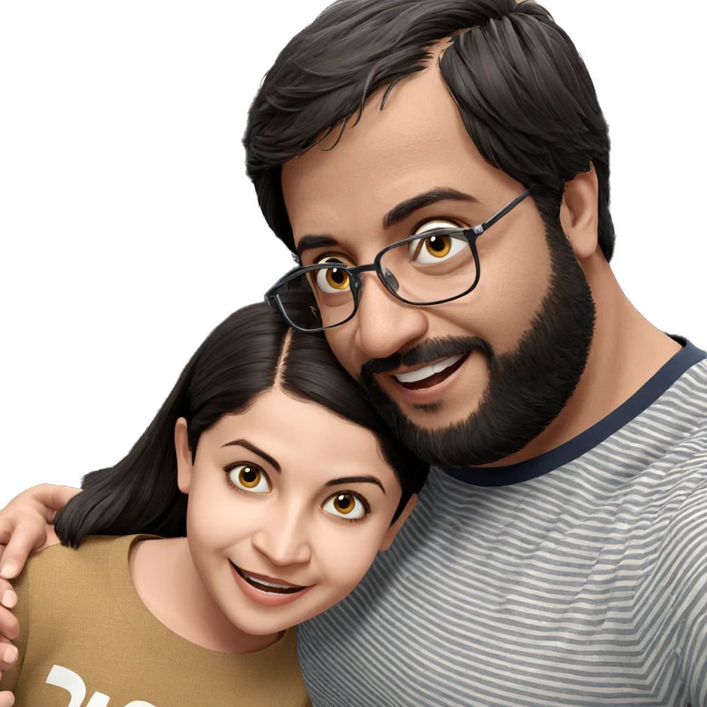 father daughter joyful moment emoji
