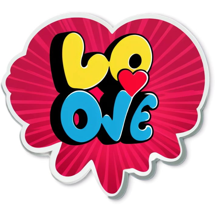 Pop art love emoji