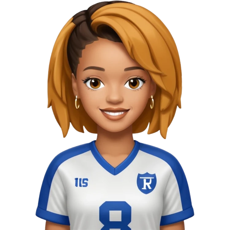 Rihanna in a football jersey  emoji