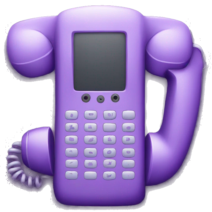 purple phone emoji
