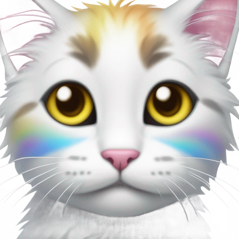 Rainbow and kitty  emoji