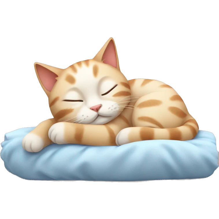 Cute cat is sleeping emoji
