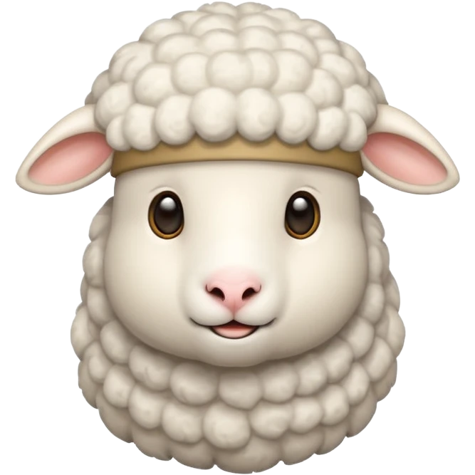 sheep, simple, not detailed, cute, 2d emoji