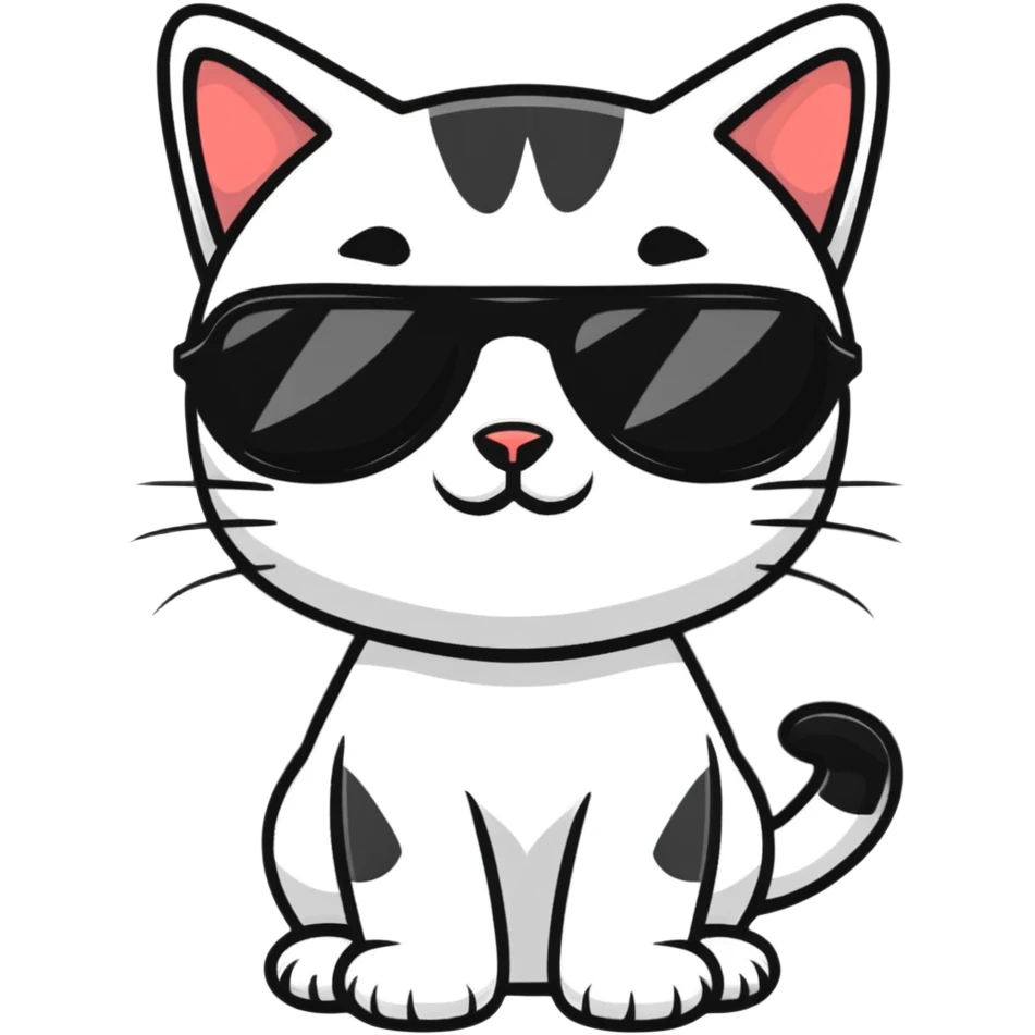 cat wearing sunglasses emoji